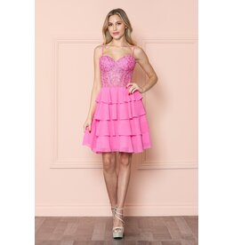SOFT RUFFLE SKIRT, LACE CORSET TOP, 9494