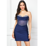 AMELIA COUTURE FITTED, RHINESTONE BUSTIER BODICE 5071S
