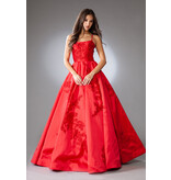 AMELIA COUTURE SATIN BALLGOWN, LACE EMBRD. SU074