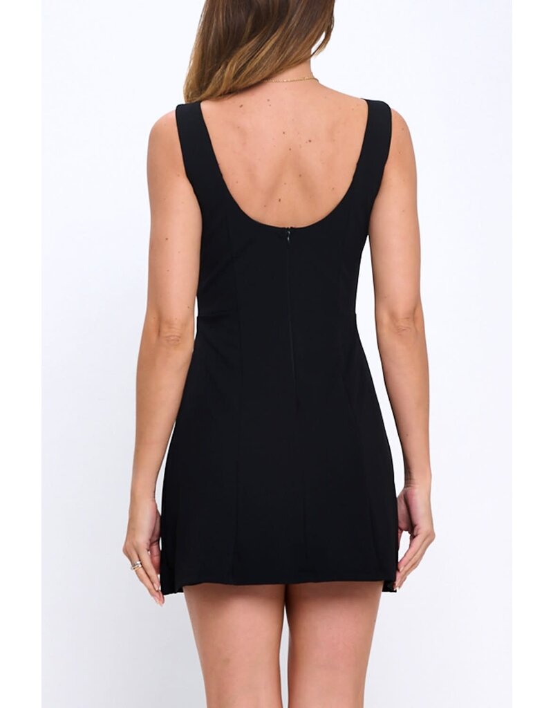 A LOVE STORY High neck slim a-line short gown CD3760
