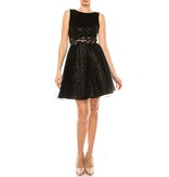 Duulce Lace high neck glitter tulle a-line skirt 16311