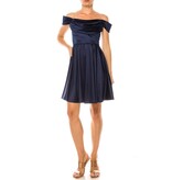 Duulce Off the shoulder rouched short a-line gown 16430
