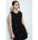INA High neck beaded fit/flare short gown 12424