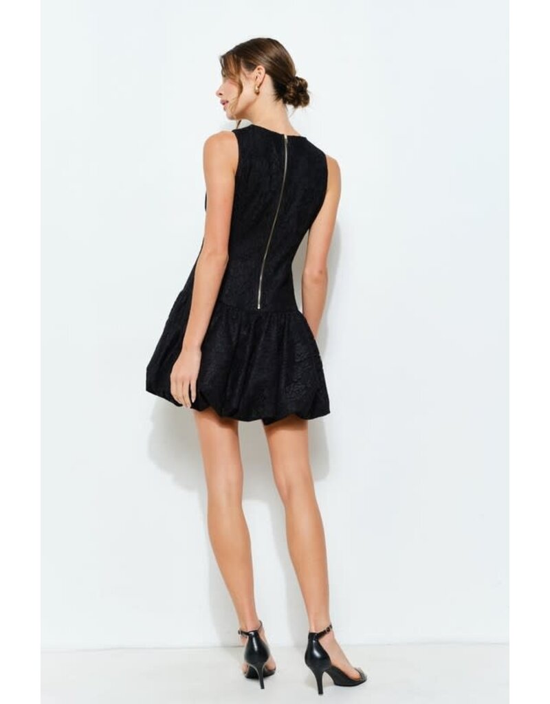 INA High neck lace bubble hem short gown 12276