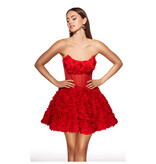 Straples 3D floral corset bodice a-line skirt 3025079
