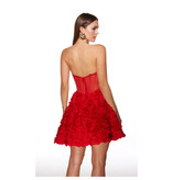 Straples 3D floral corset bodice a-line skirt 3025079