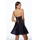 Strapless shimmer satin corset bodice a-line 3025058