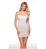 Tank strap fitted pearl beaded gown 4025045