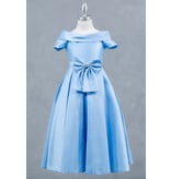 Off the shoulder long a-line gown 9177
