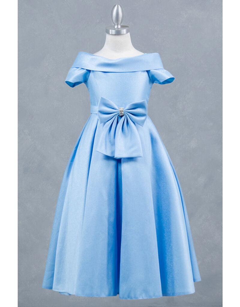 Off the shoulder long a-line gown 9177