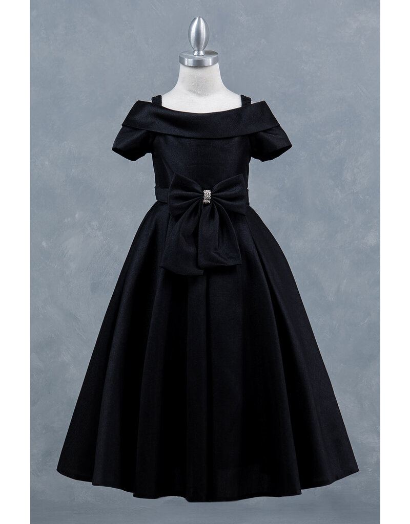 Off the shoulder long a-line gown 9177