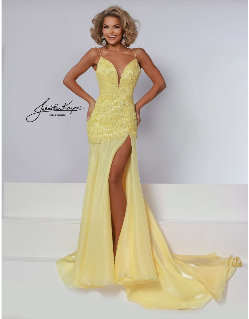 Spaghetti strap beaded lace bodice fit and flare 3049