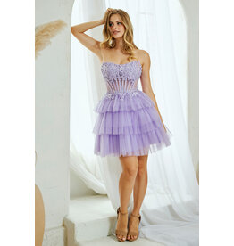 AMELIA COUTURE TULLE RUFFLE, SHORT, LACE UP 902566S
