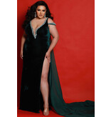 JK SYDNEYS CLOSET V-NCK, VELVET, OFF SHLDR JK2420