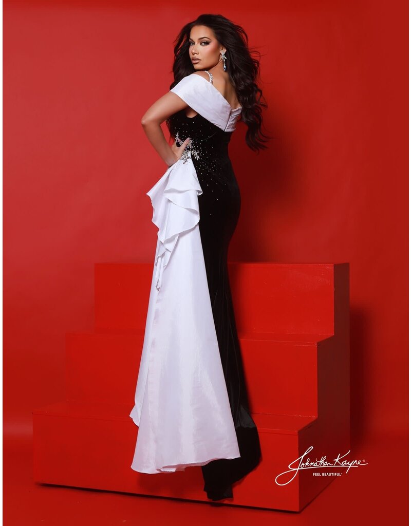 OFF SHLDER, WAIST CAPE, VLVT 3189