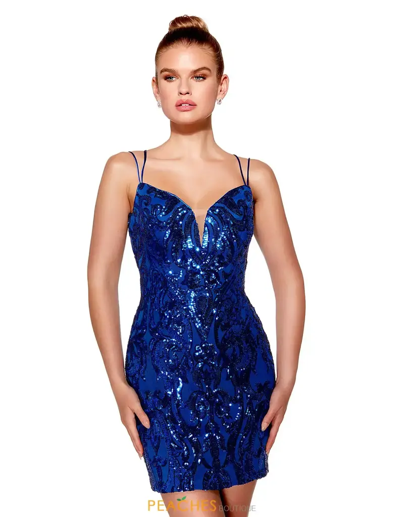 Spaghetti strap fitted corset back shimmer satin 4025008