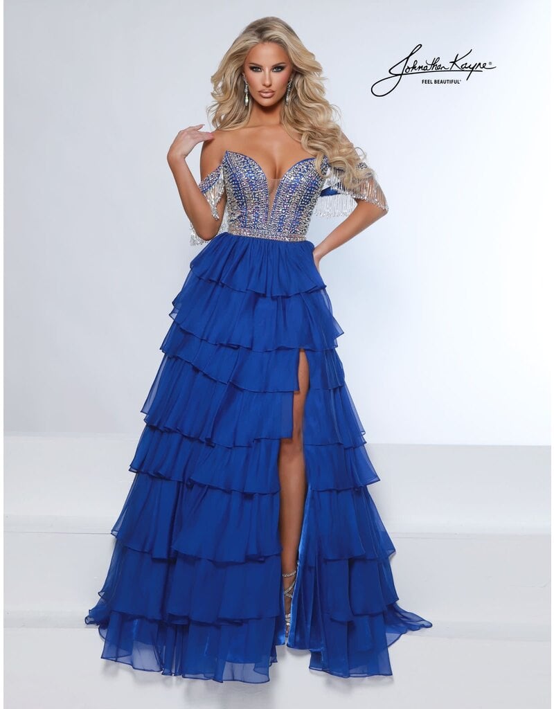OFF SHLDR, BEADED, V-NCK, A-LINE 3143
