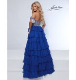 OFF SHLDR, BEADED, V-NCK, A-LINE 3143
