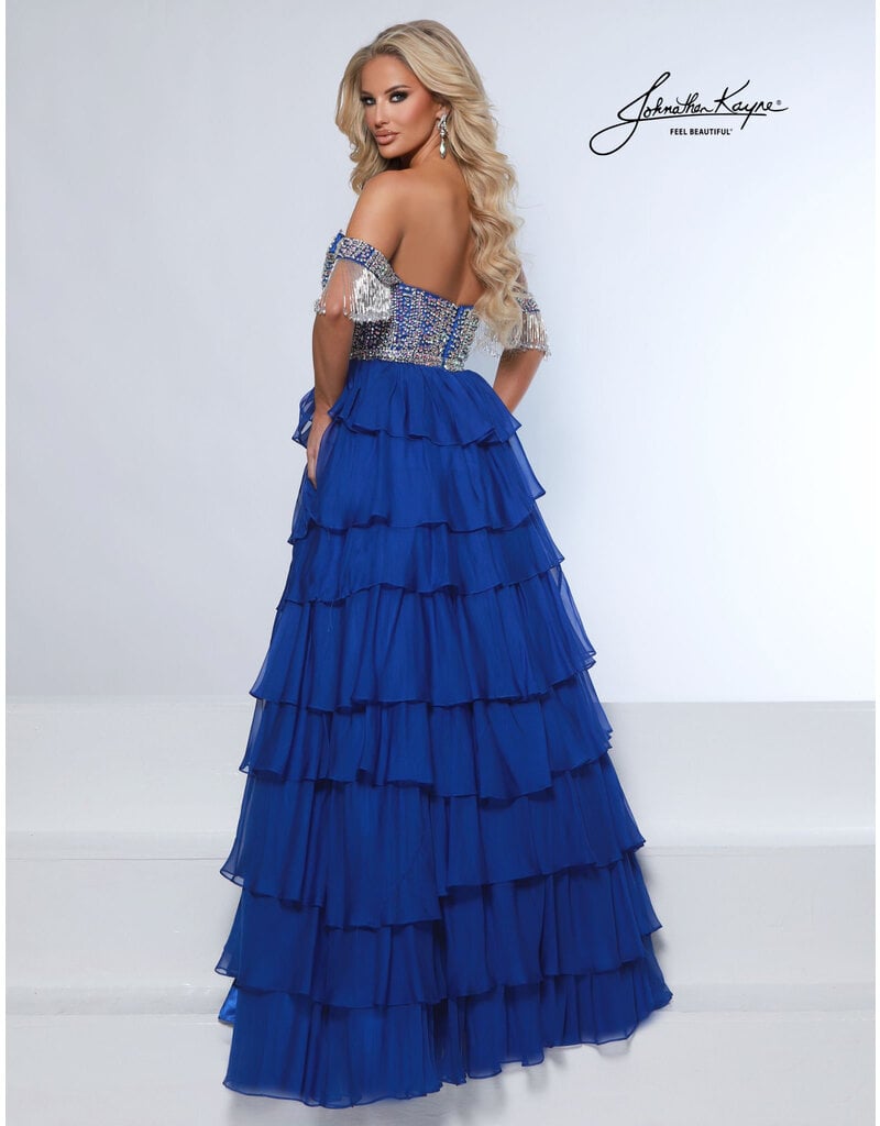 OFF SHLDR, BEADED, V-NCK, A-LINE 3143