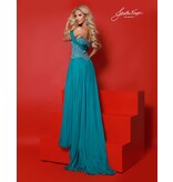 ONE SHLDR, A-LINE, BEADED TOP 3197