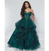 KATE PARKER OFF SHLDR, RUFFLE, CRST BODICE, LC BCK 25698