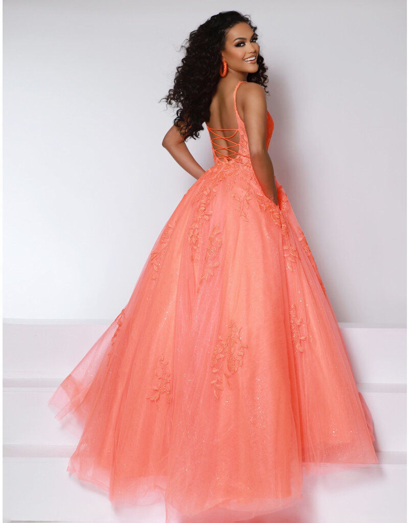 KATE PARKER V-NCK, TNK STRP, LACE UP BCK, BALLGOWN 25945