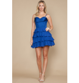 CORSET TOP, BEADED BUSTLINE, RUFFLES 992516