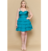 RUFFLE, SATIN, CRST BODICE W125196