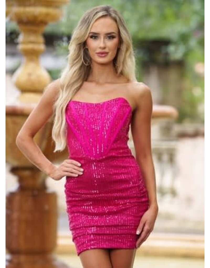 VELVI STRPLSS, SEQUIN, CRST BODICE GIA