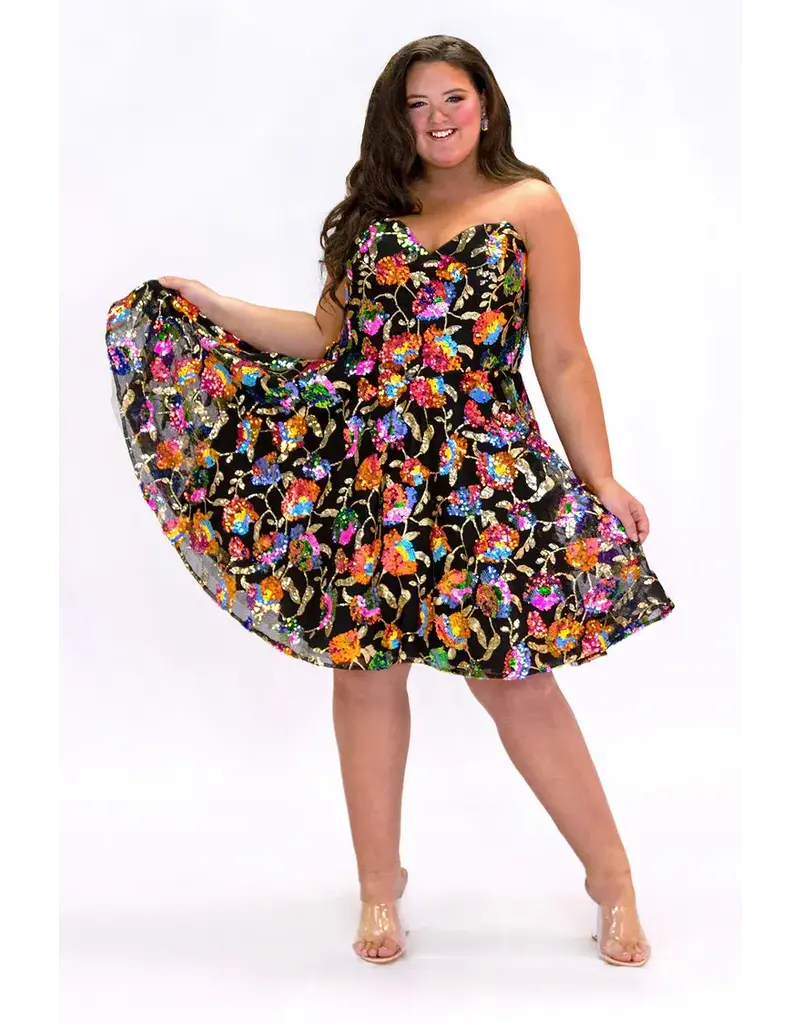 JK SYDNEYS CLOSET STRPLSS, A-LINE, FLORAL, SWTHRT JK252501