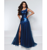 KATE PARKER One shoulder sequin drop waits fit and flare 25944