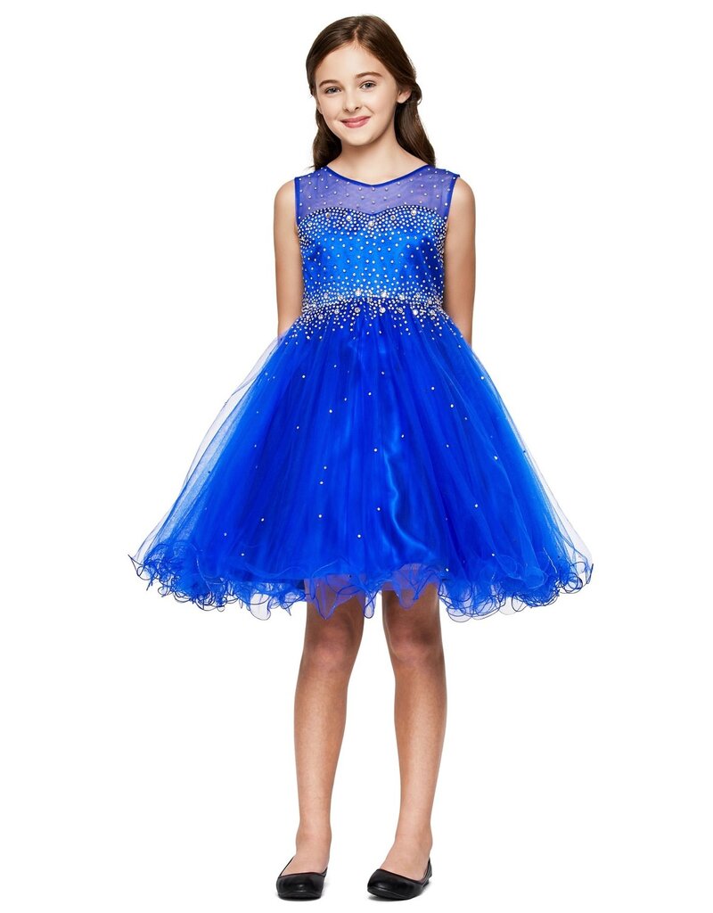 JR. MISS HIGH NECK, BEADED SHORT 5029