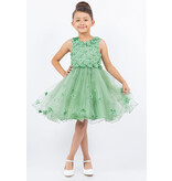 3D Flower Tank Short Tulle gown X9219