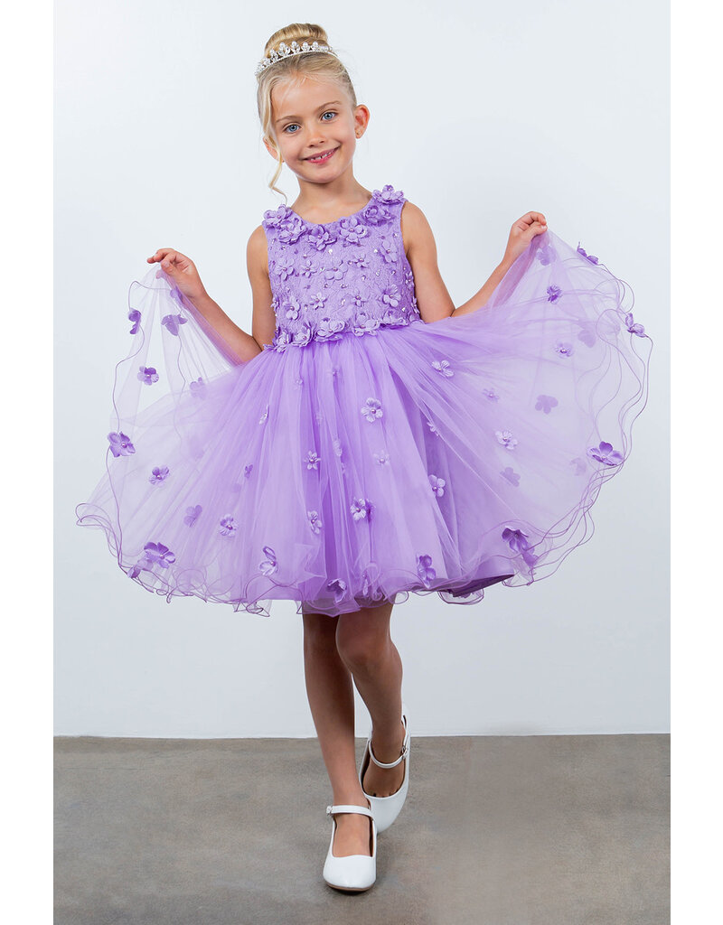 3D Flower Tank Short Tulle gown X9219