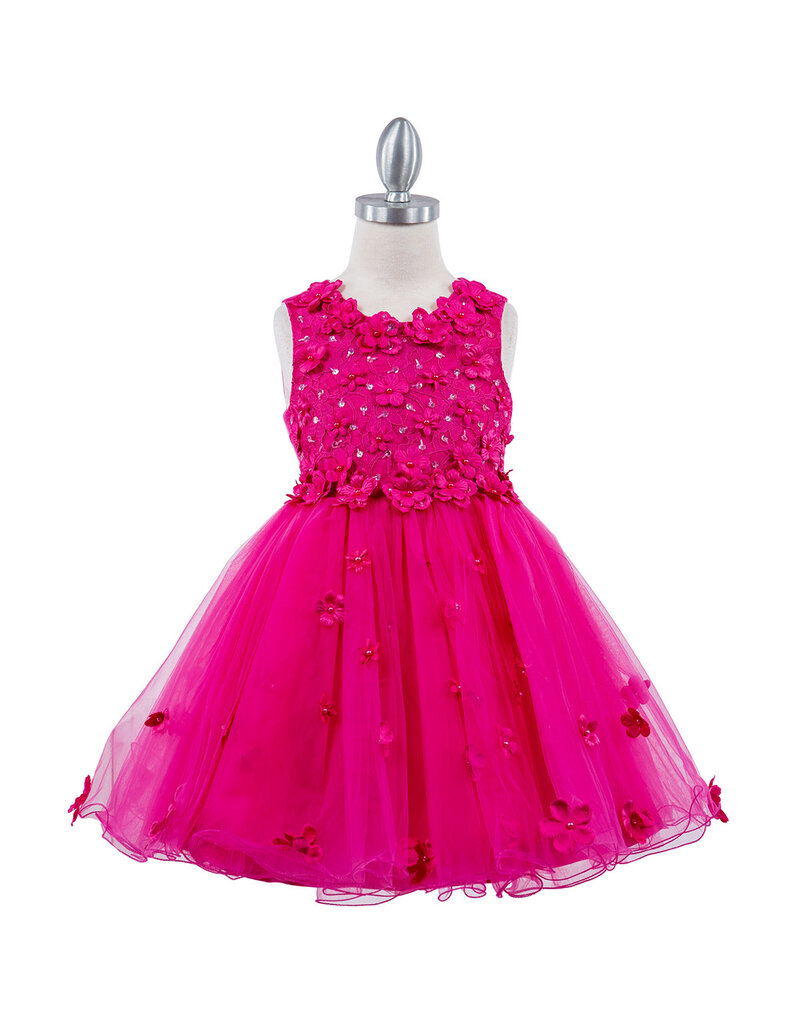 3D Flower Tank Short Tulle gown X9219