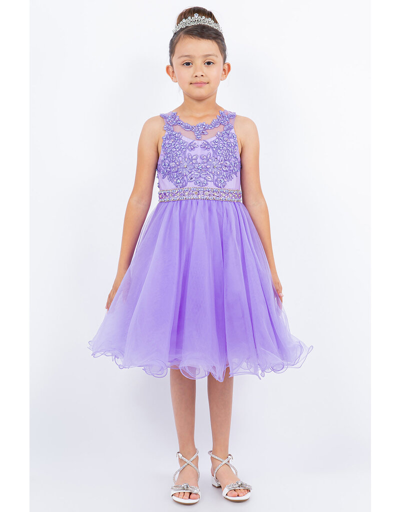 Tank lace beaded belt tulle gown 5013