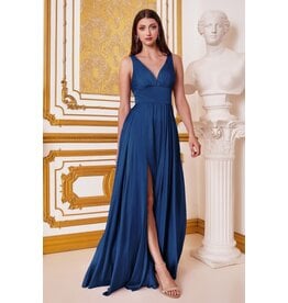 BrideMuse Tank a-line flowy gown w/leg slit 742569