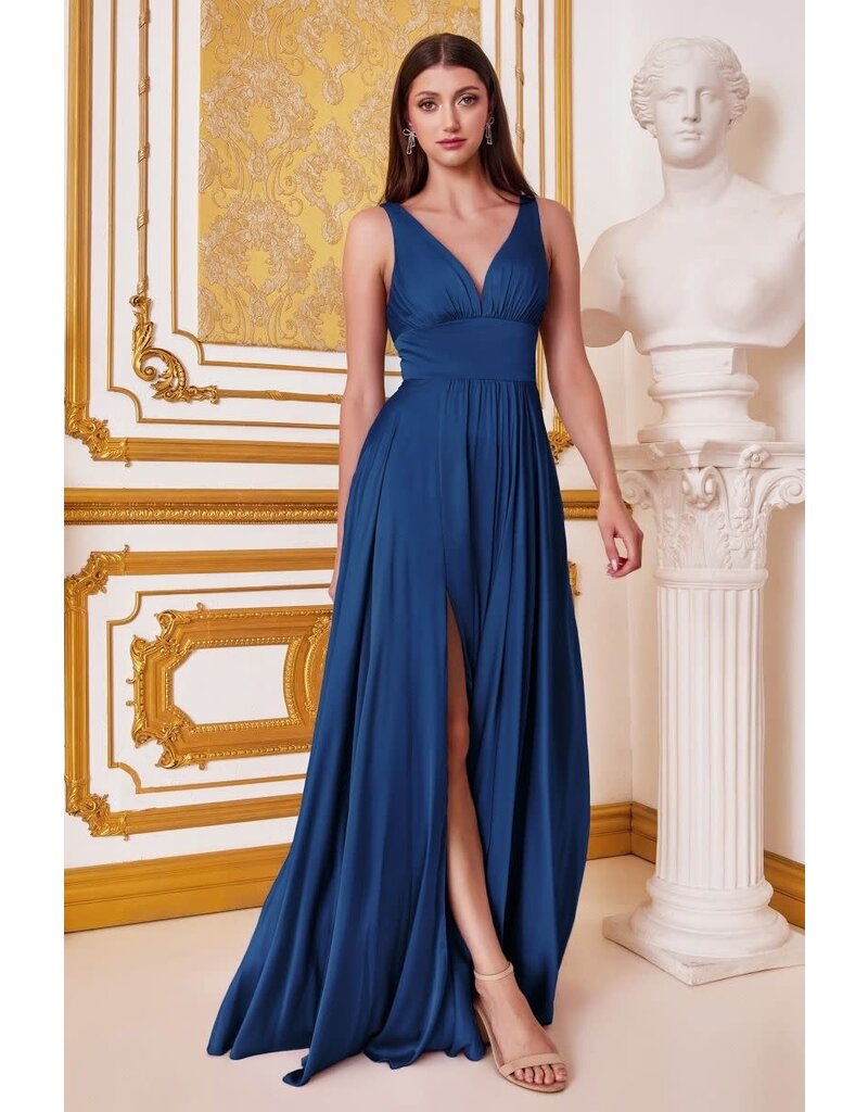 BrideMuse Tank a-line flowy gown w/leg slit 742569