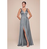 BrideMuse Tank a-line flowy gown w/leg slit 742569