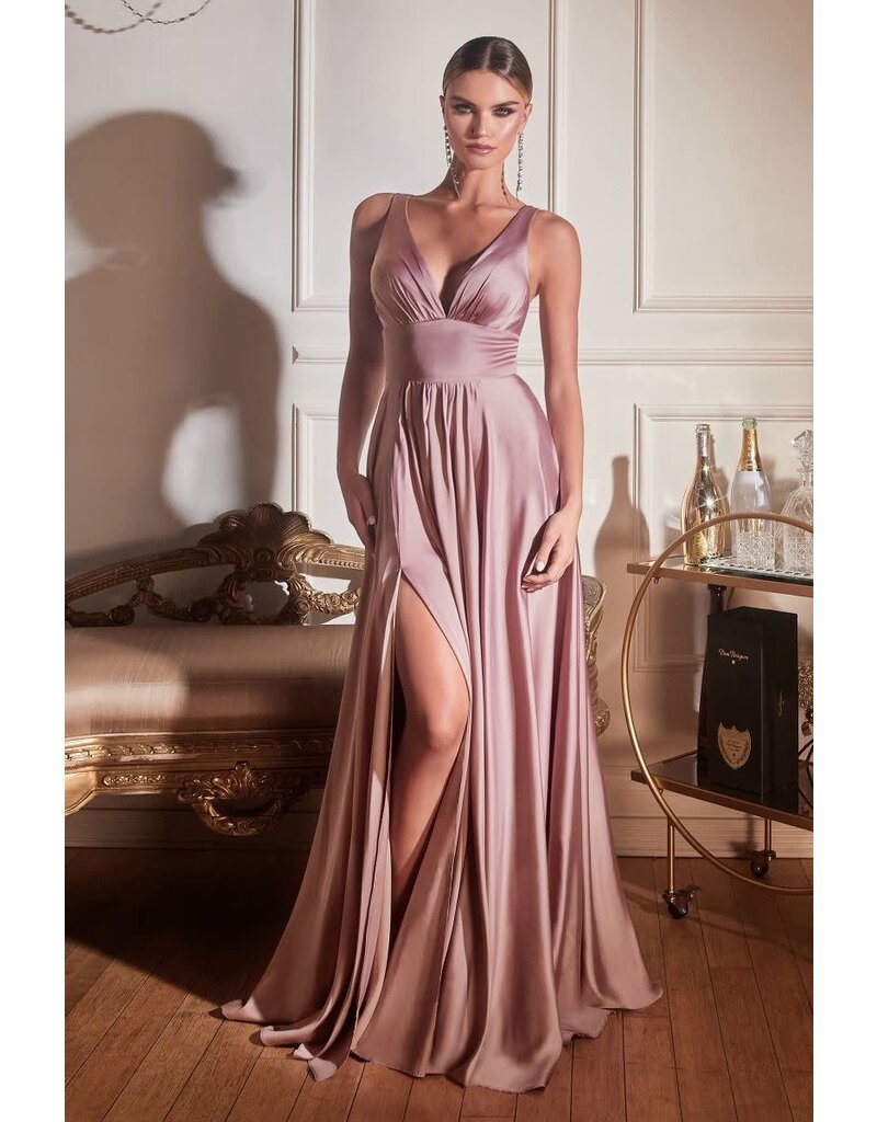 BrideMuse Tank a-line flowy gown w/leg slit 742569