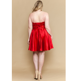 Strapless lace beaded bodice a-line W125220