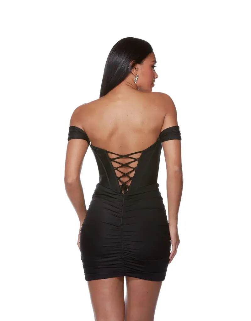 Off the shoulder fitted corset 462585