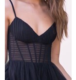 VELVI Spaghetti strap tulle corset a-line 7150