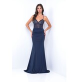 VELVI Sheer lace corset bodice fitted gown 9870
