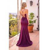 VELVI Sheer lace corset bodice fitted gown 9870