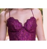 VELVI Sheer lace corset bodice fitted gown 9870