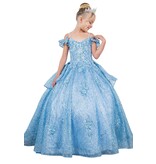 Ruffle back butterfly accent long dress 8120