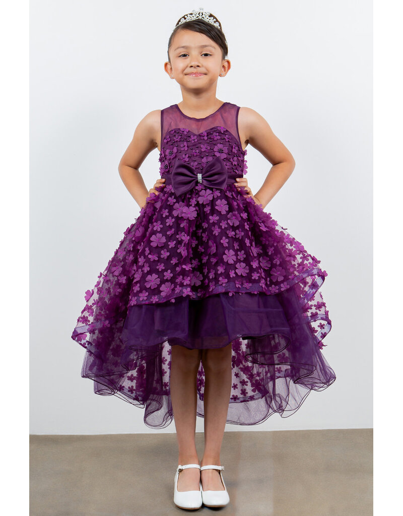 HI-LOW, SHEER NECK, BOW 9170