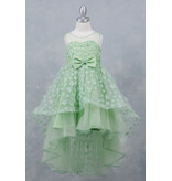 HI-LOW, SHEER NECK, BOW 9170