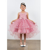 HI-LOW, SHEER NECK, BOW 9170